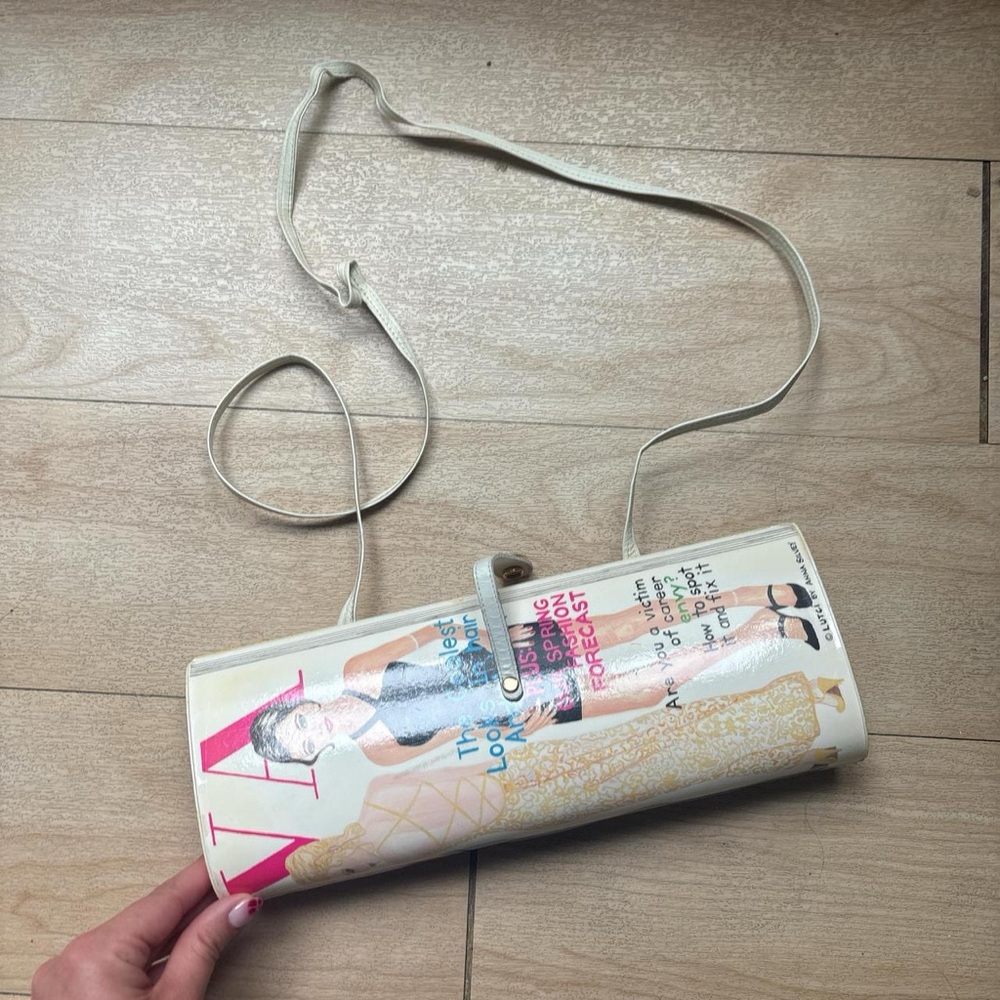 Fashion Magazine-Inspired Cream Clutch